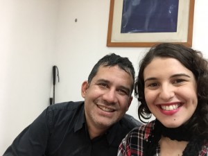 Gustavo Serrano e Marina Leite no momento da entrevista